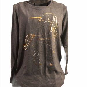 Old Navy girls unicorn long sleeve shirt